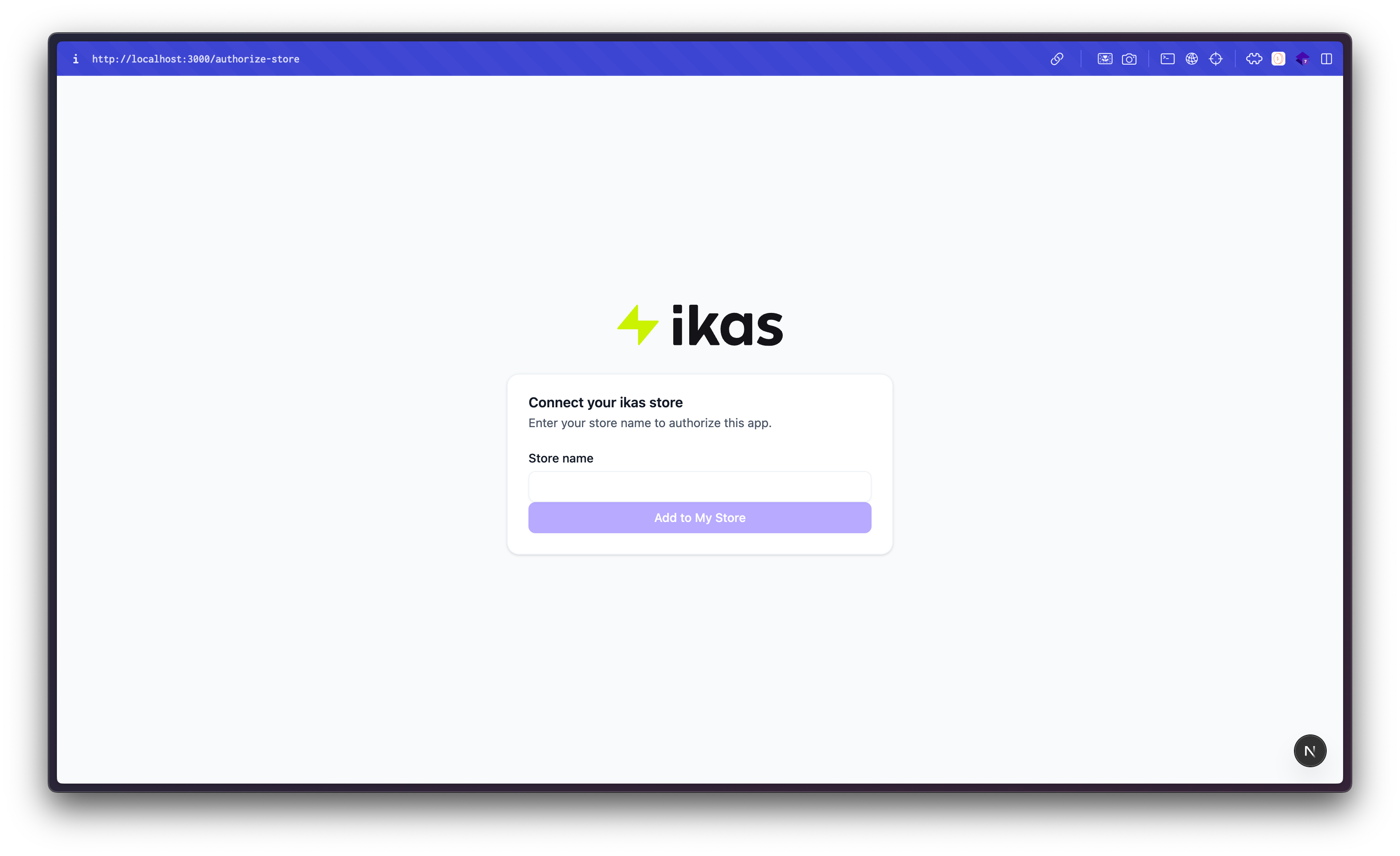 localhost:3000 OAuth yetkilendirme sayfası