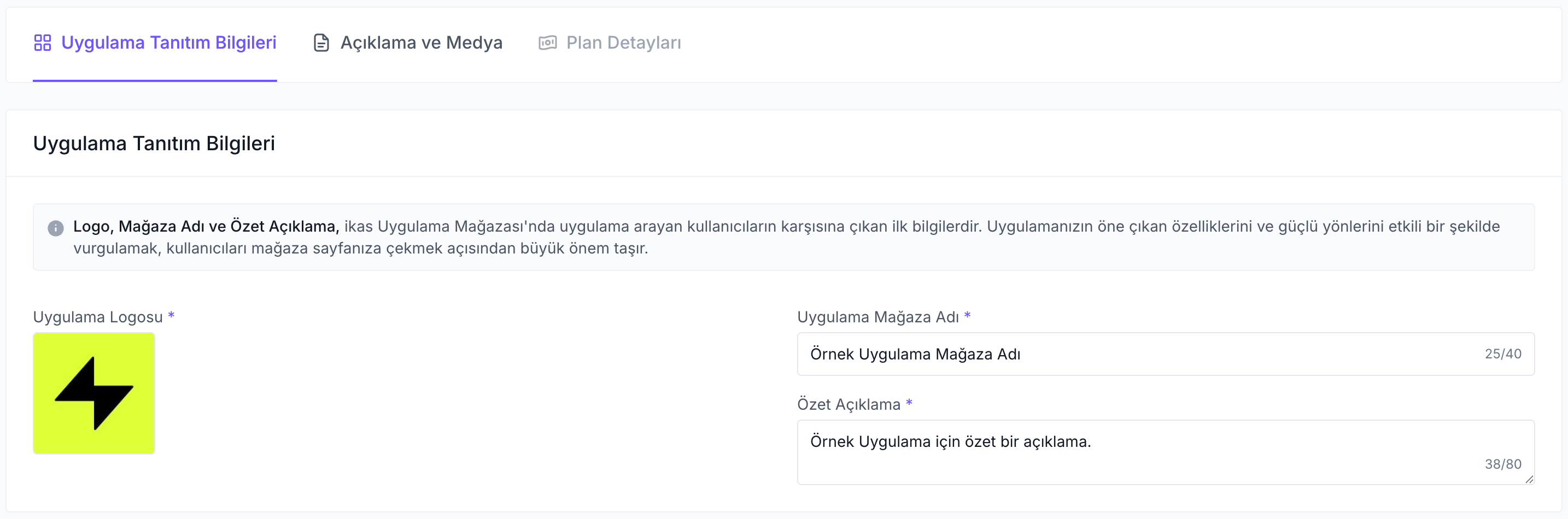 ikas partner app info step 1